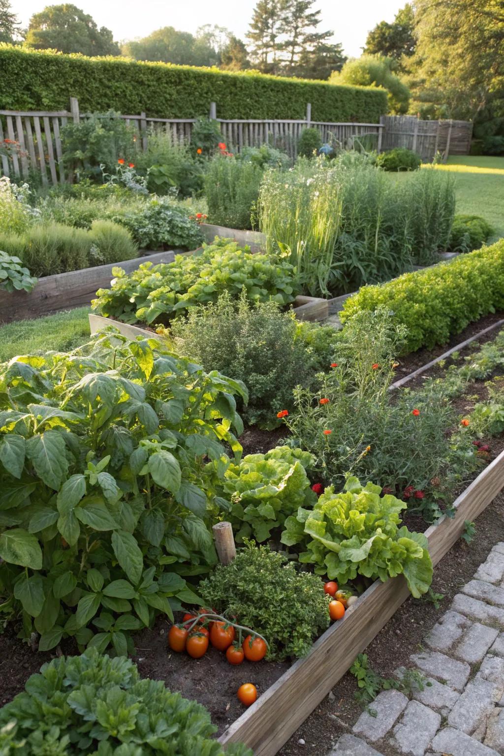 Edible landscaping combines beauty with functionality.