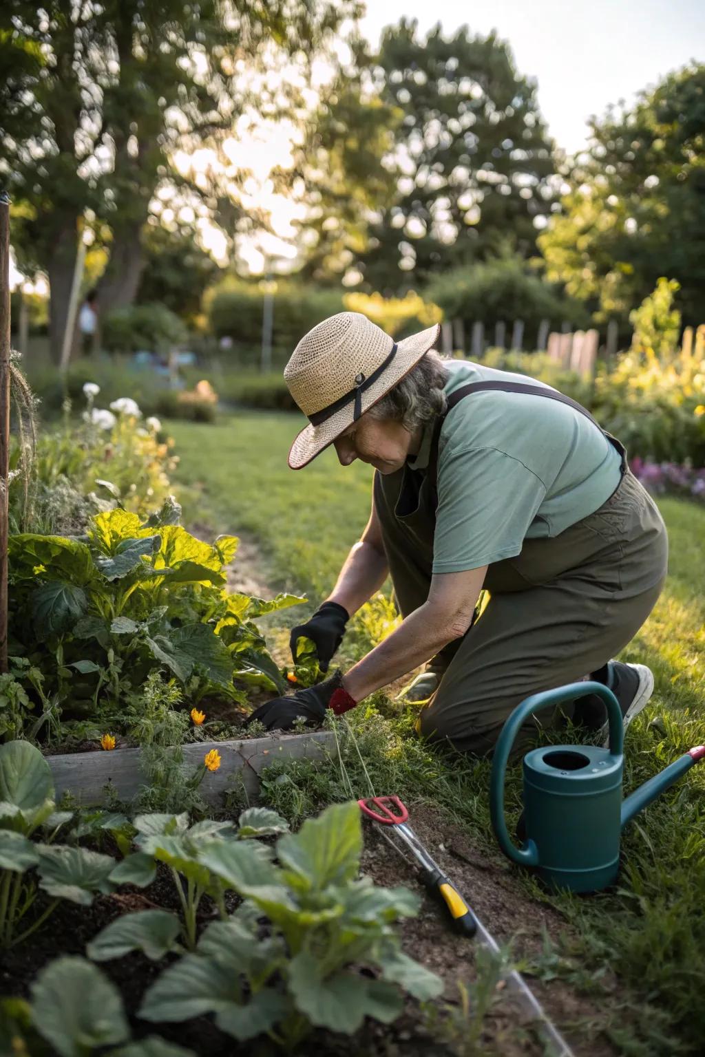 Regular pest checks help maintain a healthy garden.