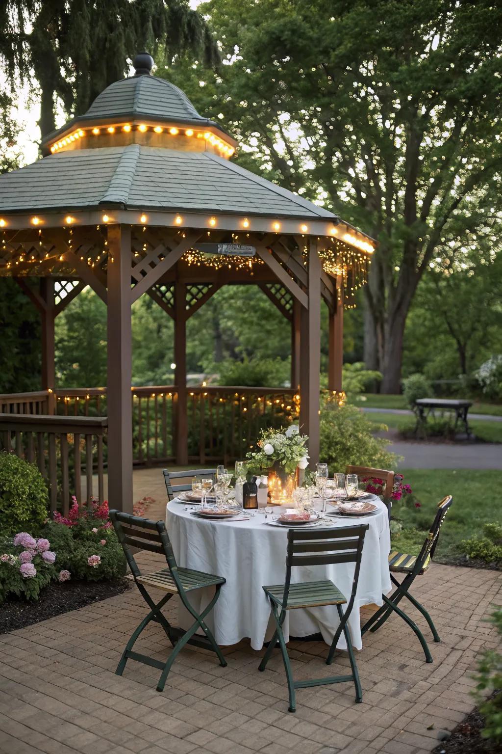 Dine in elegance with a chic dining nook.