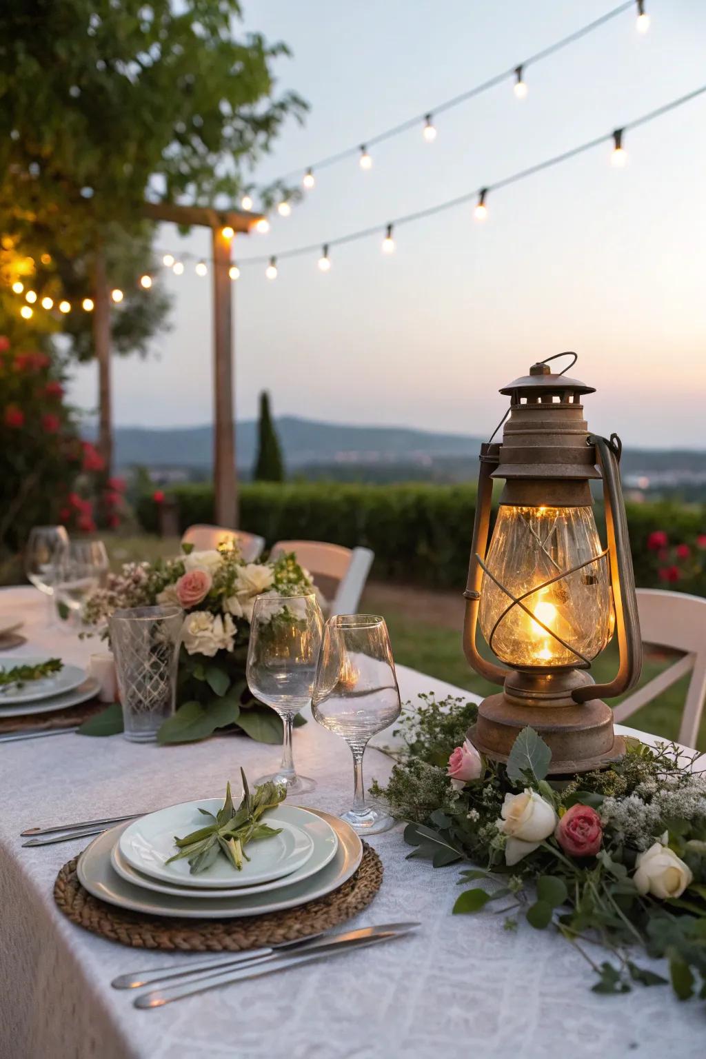 Create focus with a unique centerpiece.