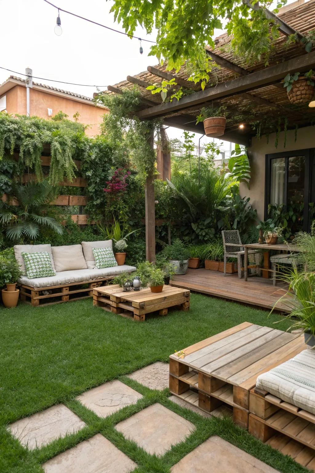 Eco-friendly patios connect you with nature responsibly.