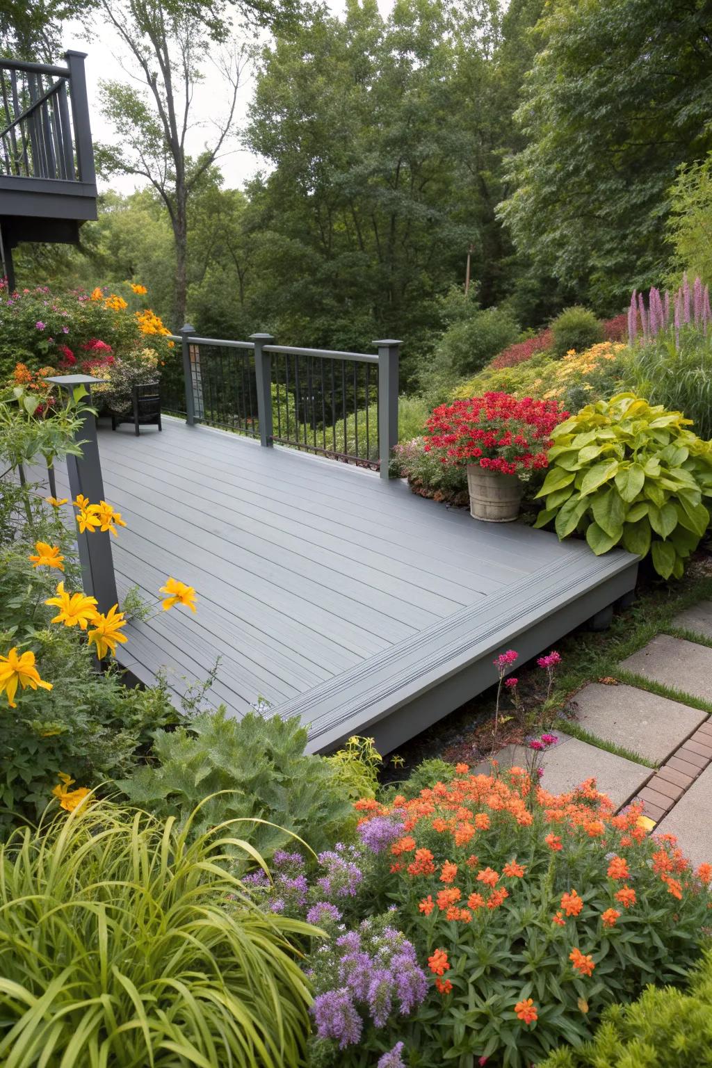 Create a garden paradise with a variety of lush plants.