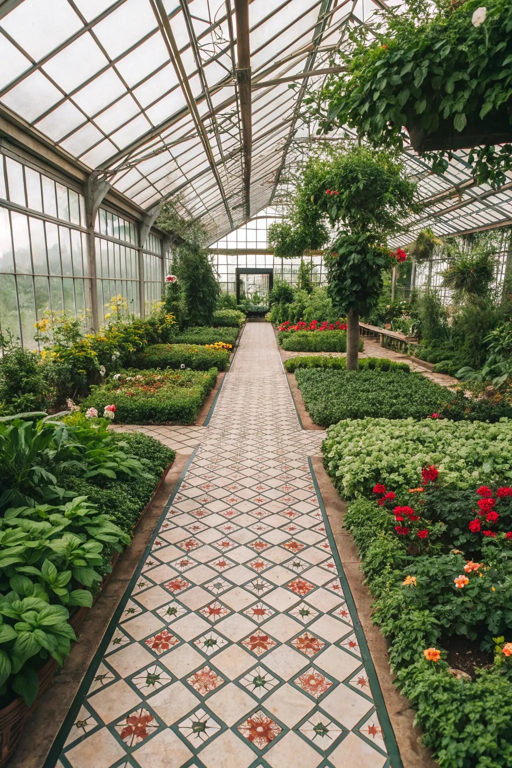 Enjoy versatility with an interlocking tile base for your greenhouse.