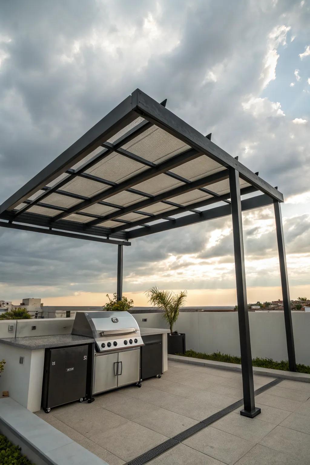 Be prepared for any weather with a durable canopy.