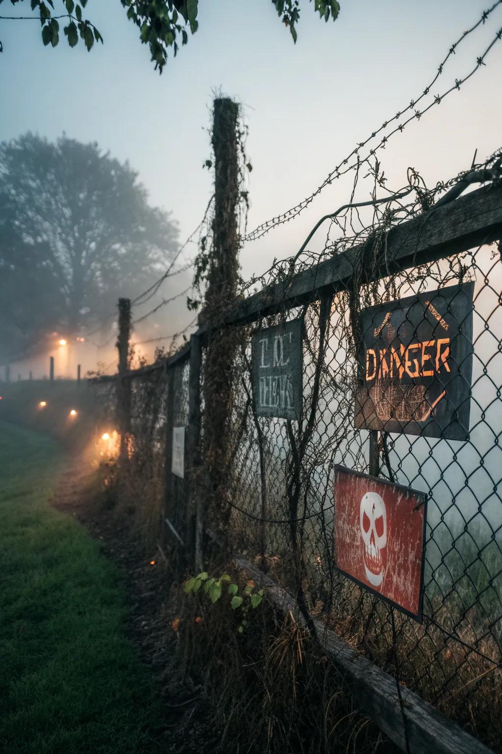 Spooky signs add a chilling narrative to your Halloween decorations.