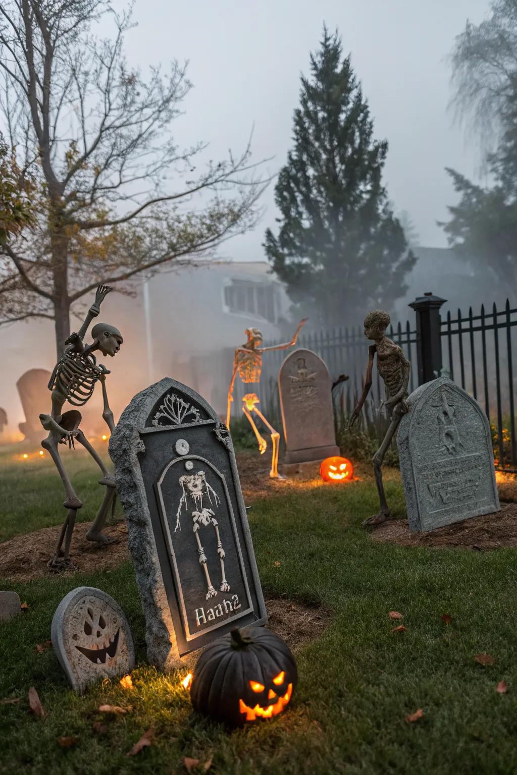 Animated gravestones add a lively and entertaining element to your display.