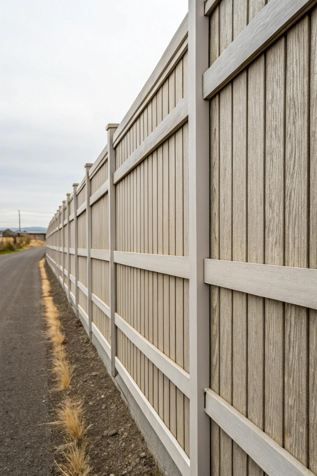 Add interest with layered textures on your fence.