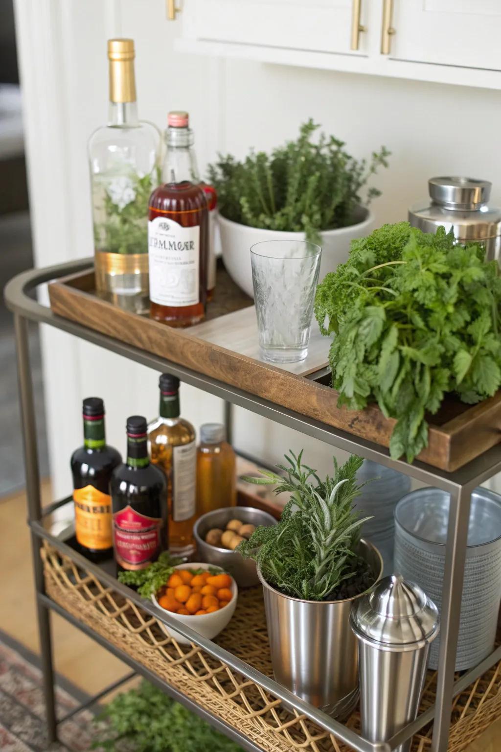 Mix refreshing drinks with an herb cocktail kit.