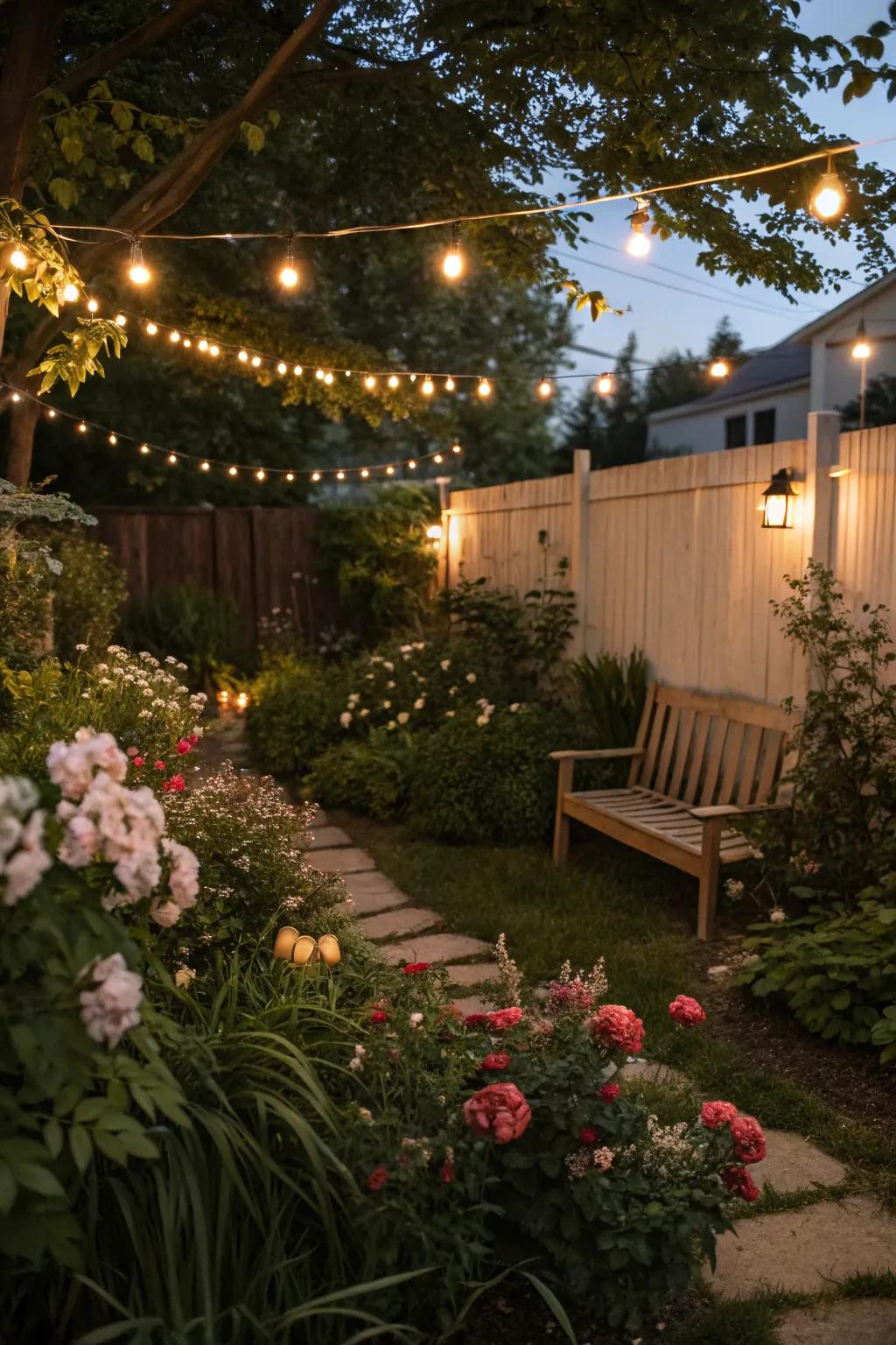 Garden lighting transforms spaces into nighttime retreats.