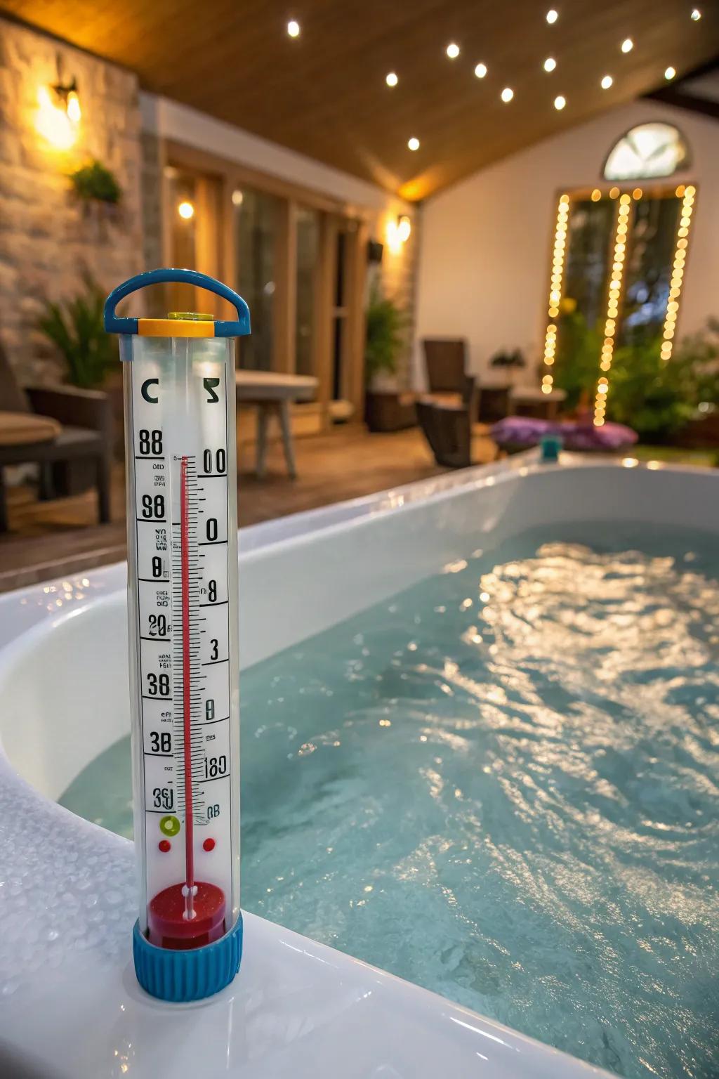 Add a splash of fun with a novelty spa thermometer.