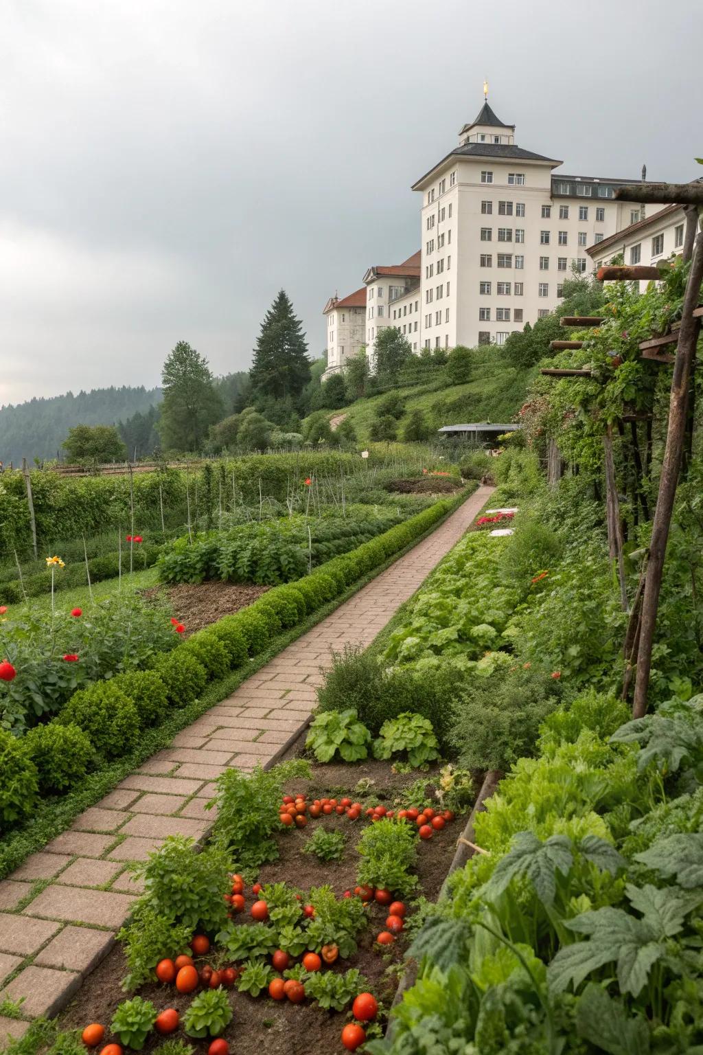 Edible landscapes combine beauty with practicality.