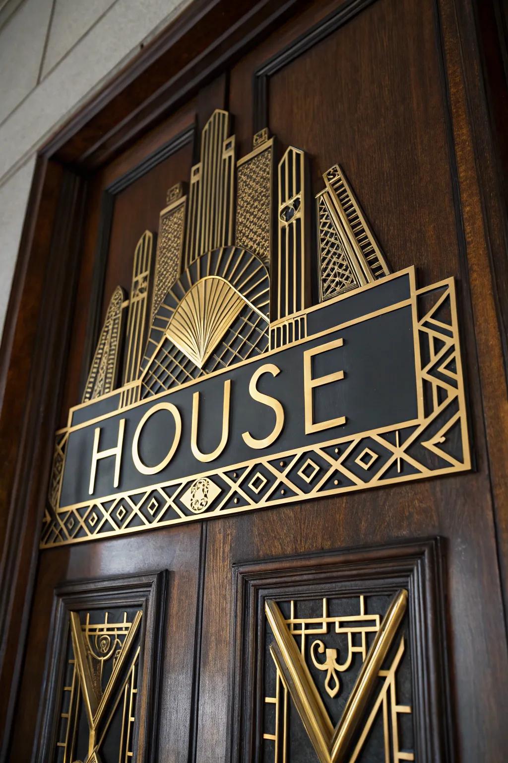 Art Deco signs exude luxury and sophistication.