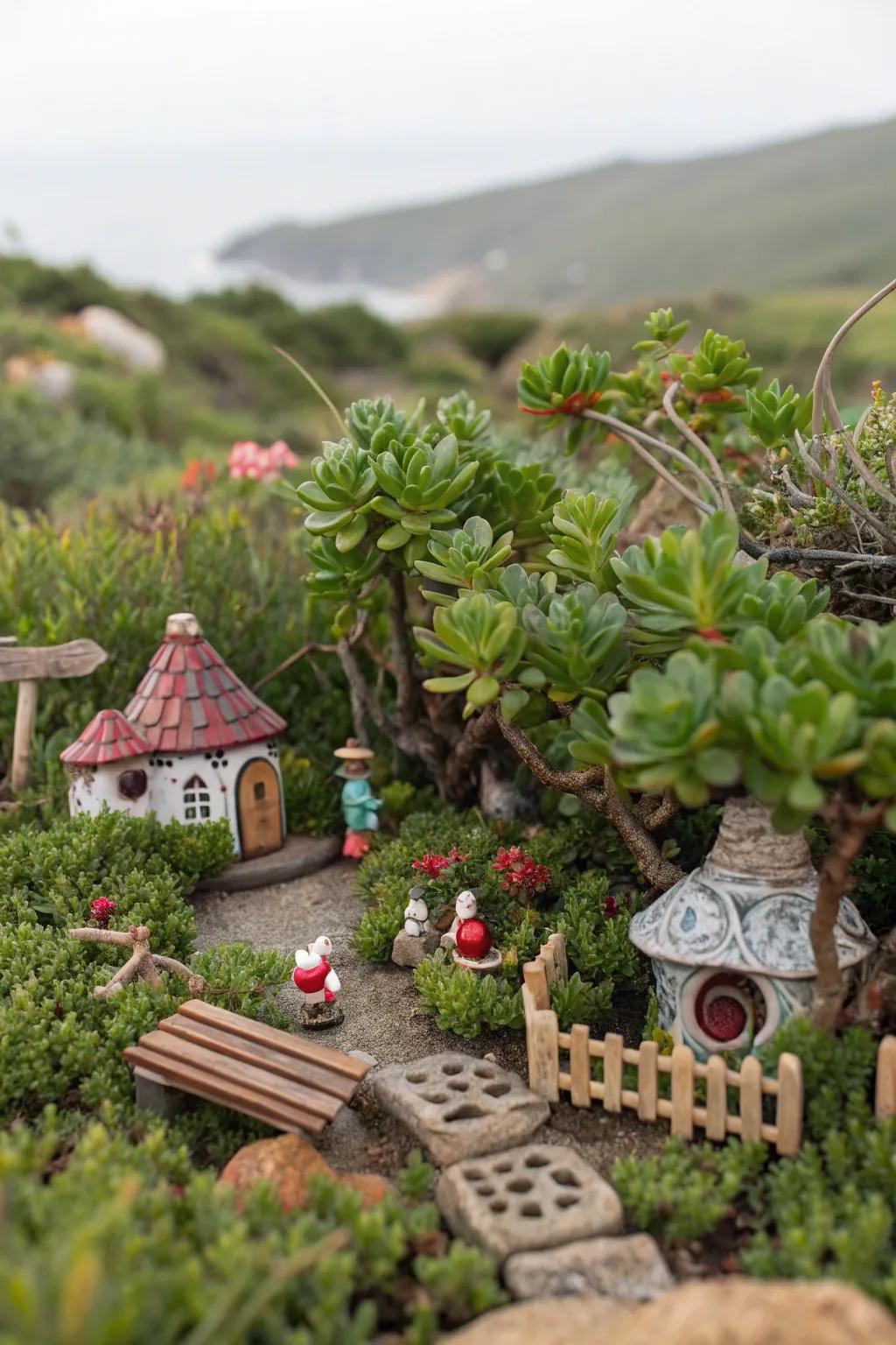 Let your imagination soar with jade fairy gardens.