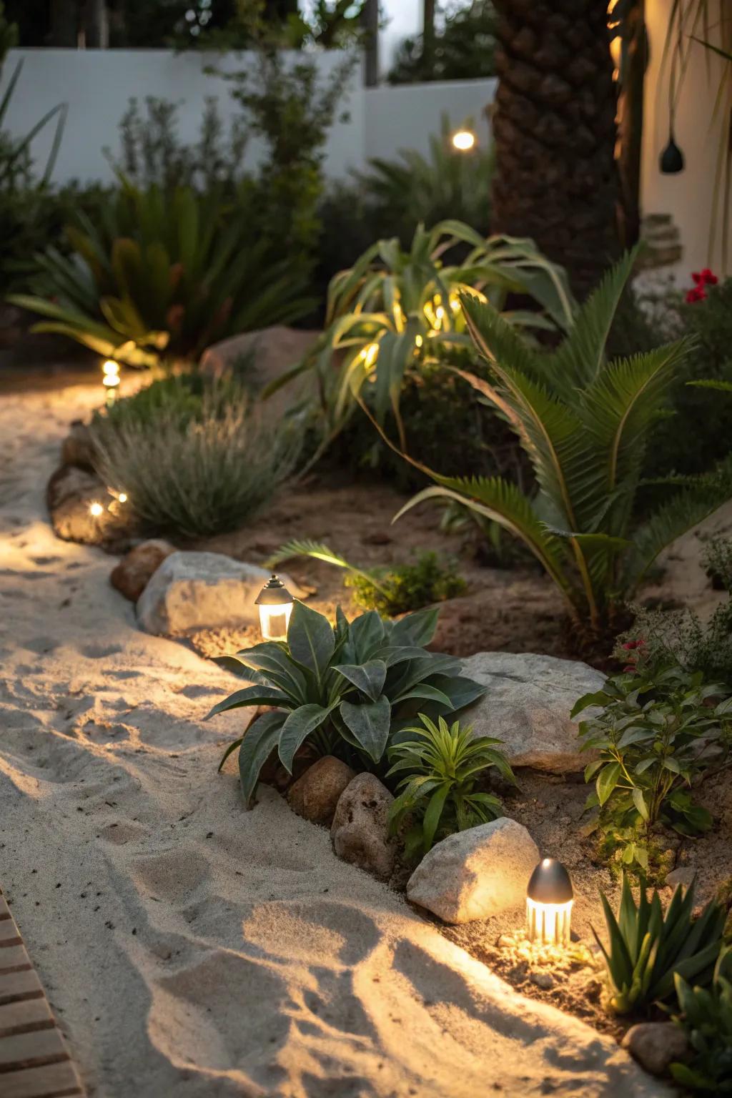 Outdoor lighting transforms your garden into a nighttime oasis.
