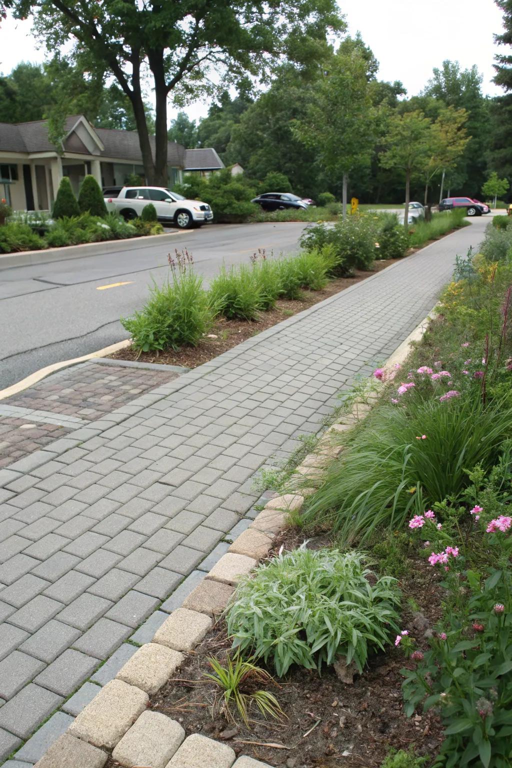 Permeable pavers enhance functionality and style.