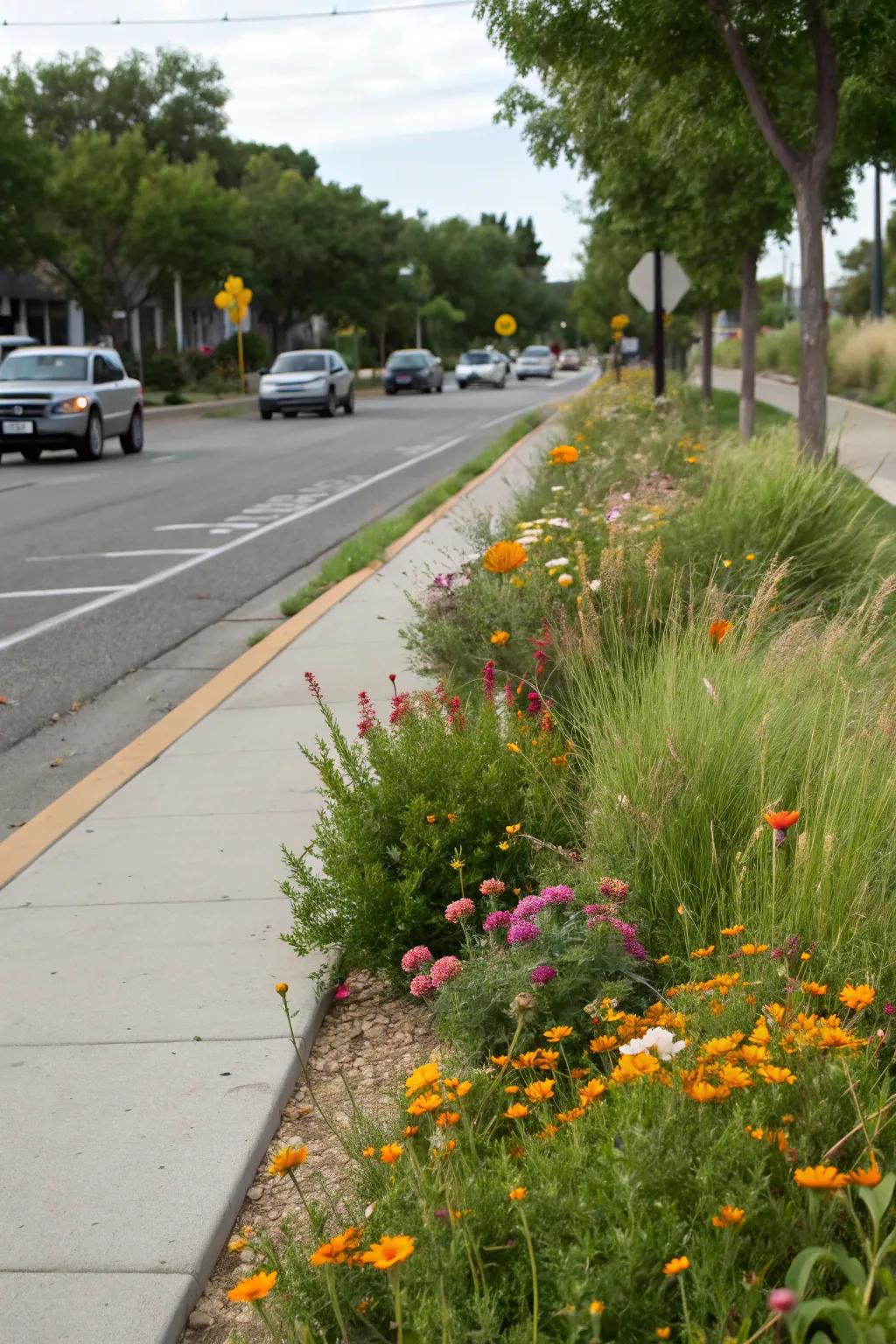 Curbside strips can become beautiful, low-water garden spaces with the right plants.