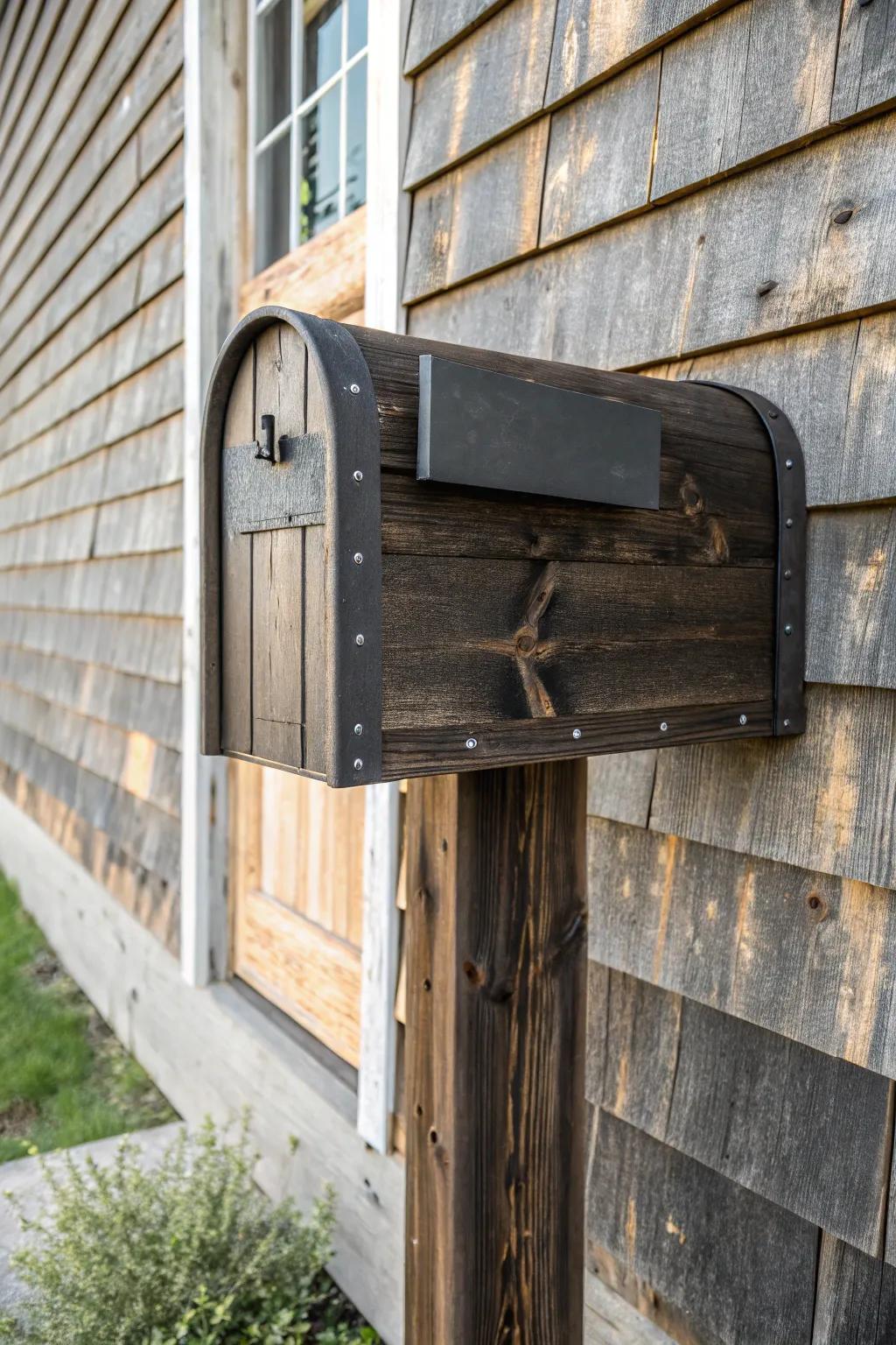 A shiplap mailbox adds a touch of coastal sophistication.