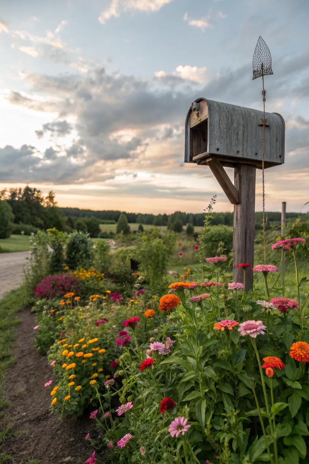 A themed garden can turn your mailbox into a unique focal point.