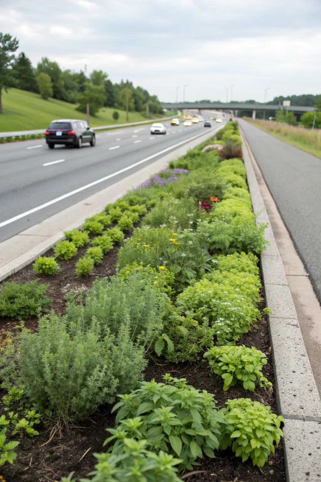 Herb gardens provide fragrance and function.