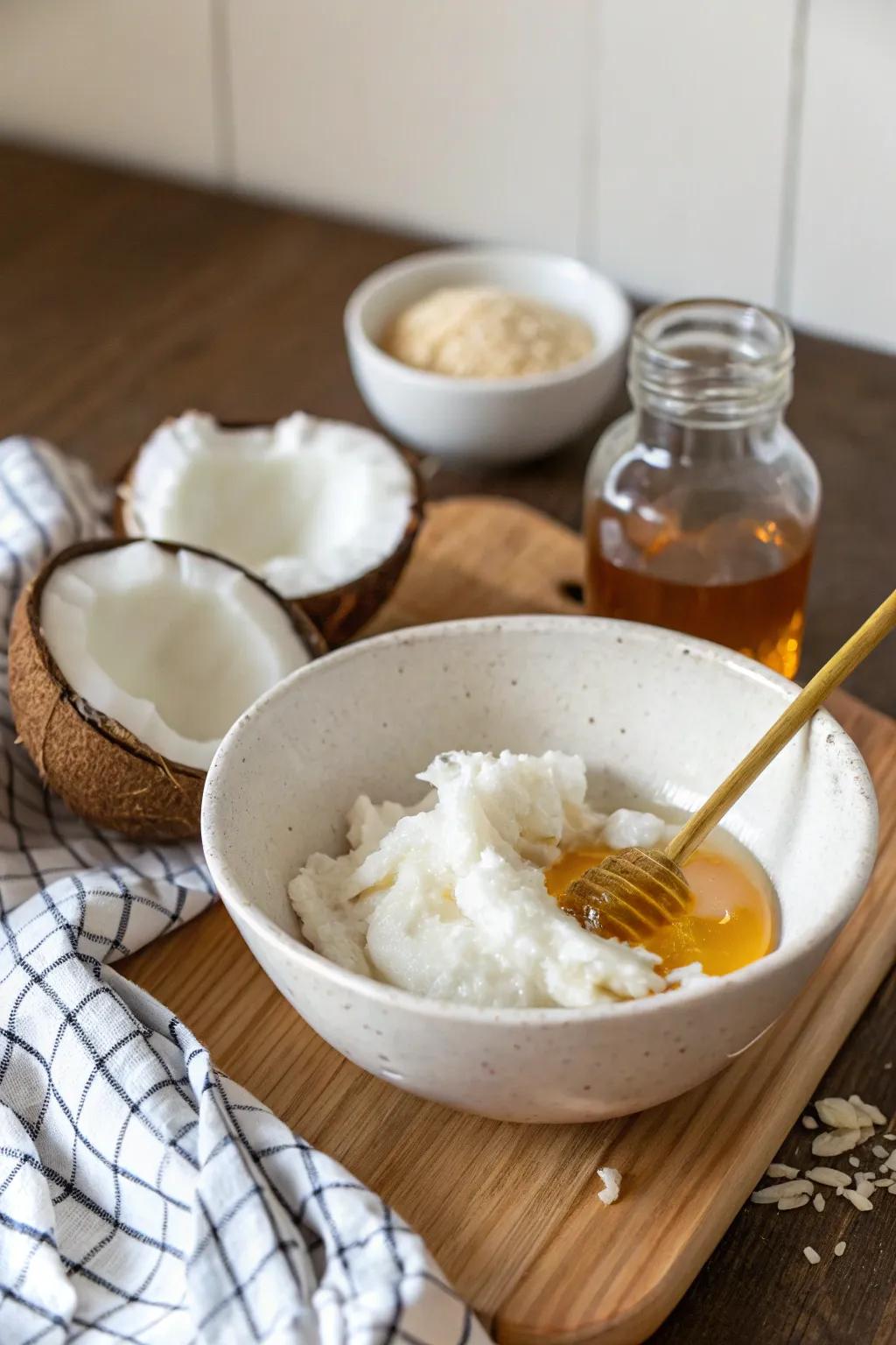 A DIY hair mask nourishes and revitalizes your hair.