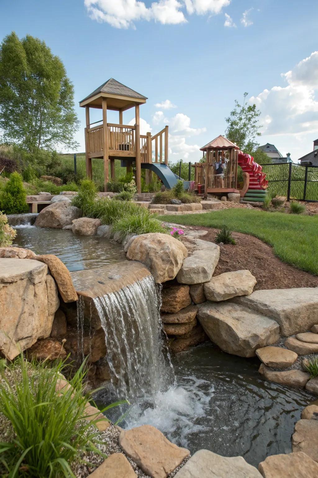 Pondless waterfalls offer safety and beauty in one package.