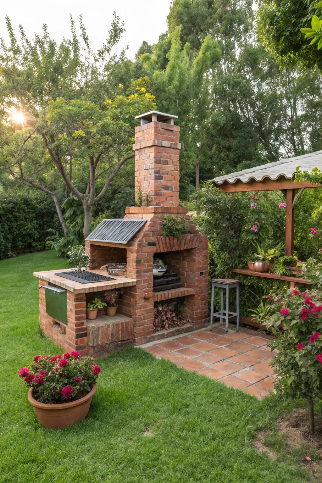 An eco-friendly BBQ design that embraces sustainability.