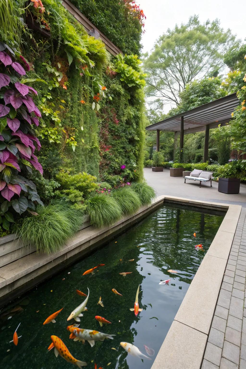 Bring your pond to life with vibrant vertical gardens.