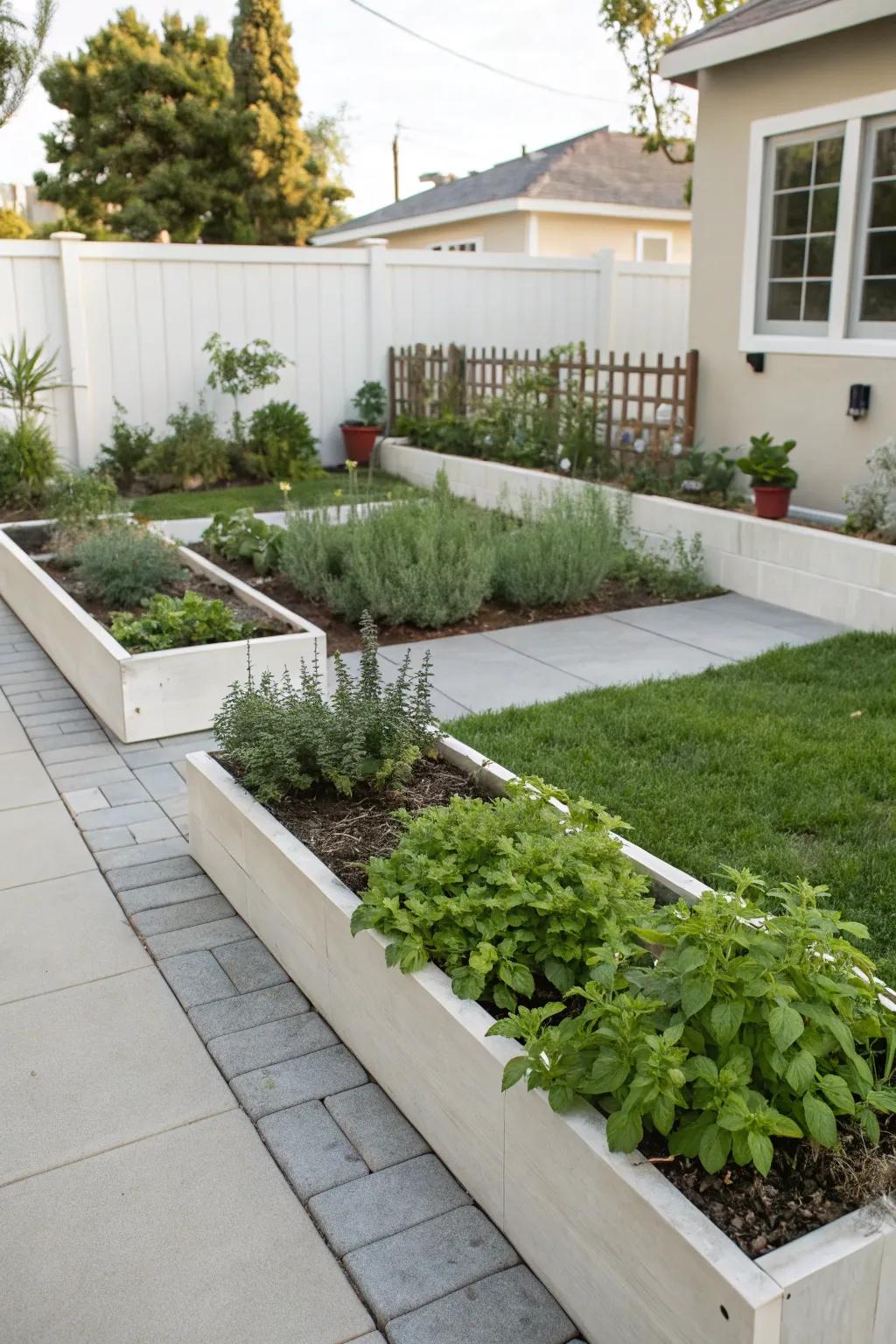 Edible plants add practicality to your minimalist yard.