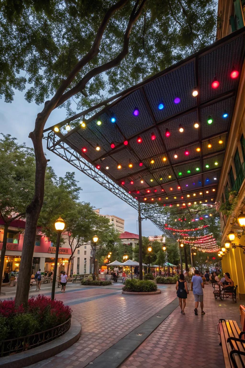 Brighten up your space with colorful ceiling lights.