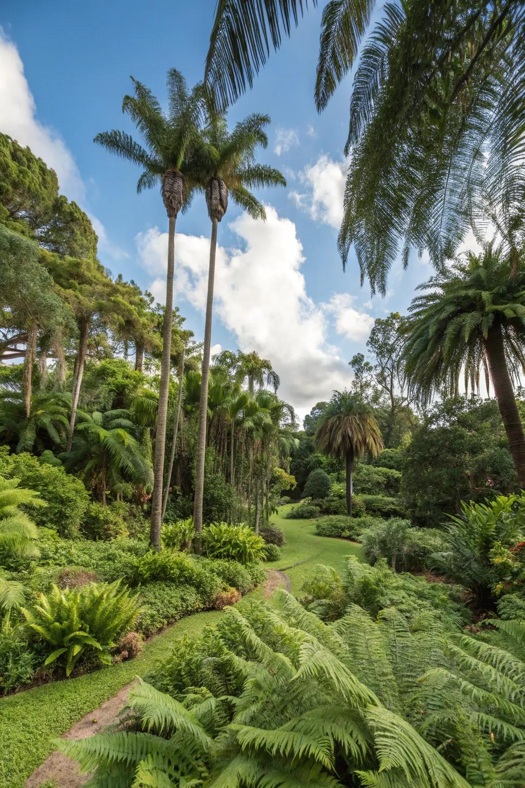 A tropical escape with lush green foliage.