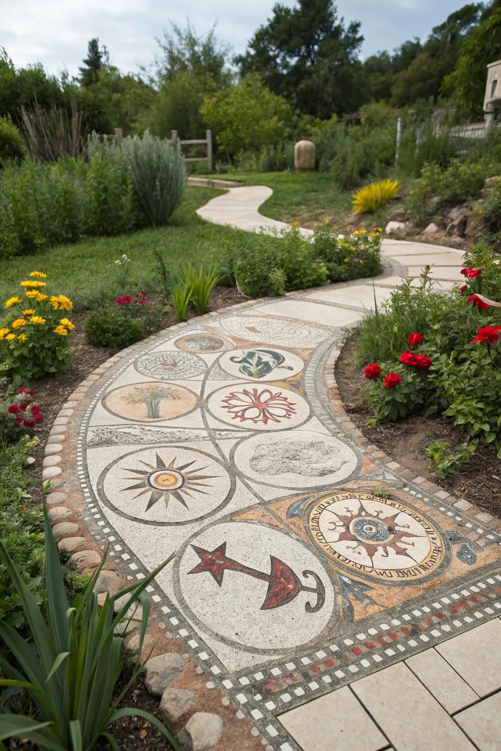Cultural mosaic stones celebrate heritage and diversity in gardens