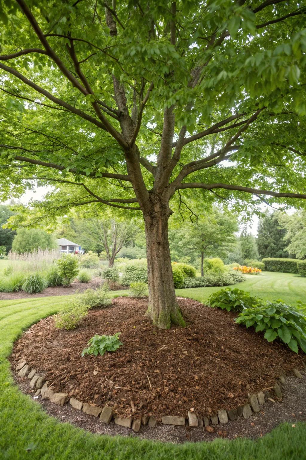 Bark mulch provides a natural, woodland feel to your space.
