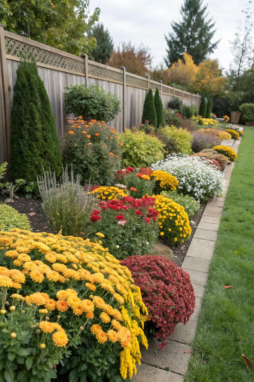 Plant mums as perennials for long-lasting beauty.