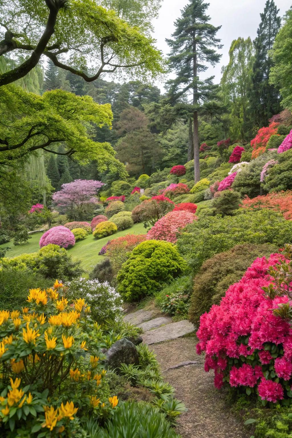 A garden alive with vibrant seasonal colors.