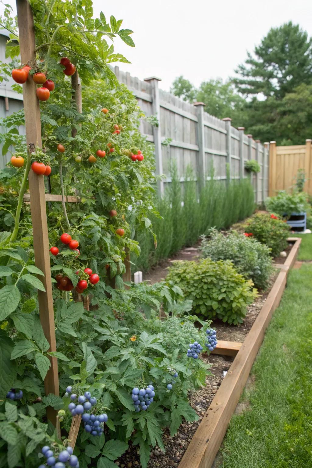 An edible garden brimming with fresh produce.