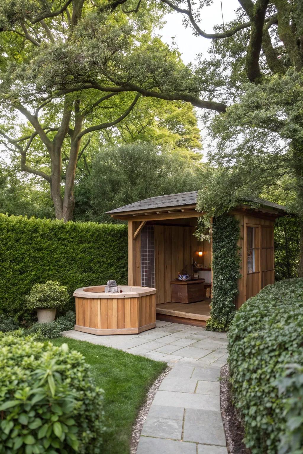 Nature provides an effective privacy screen.