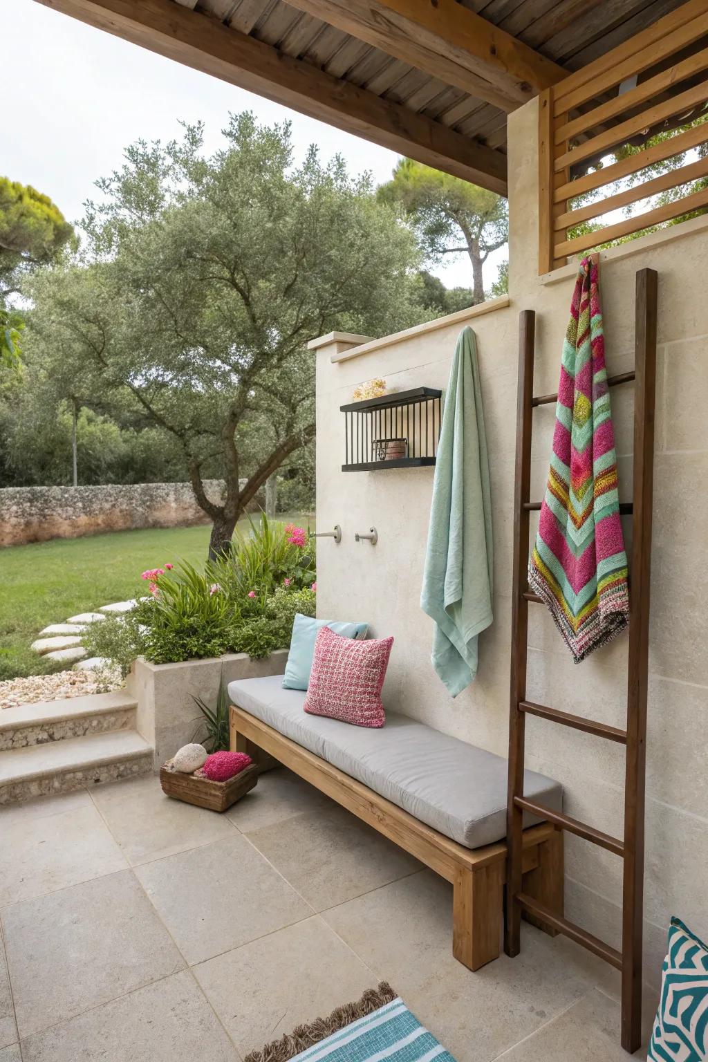 Weatherproof fabrics offer comfort and resilience.