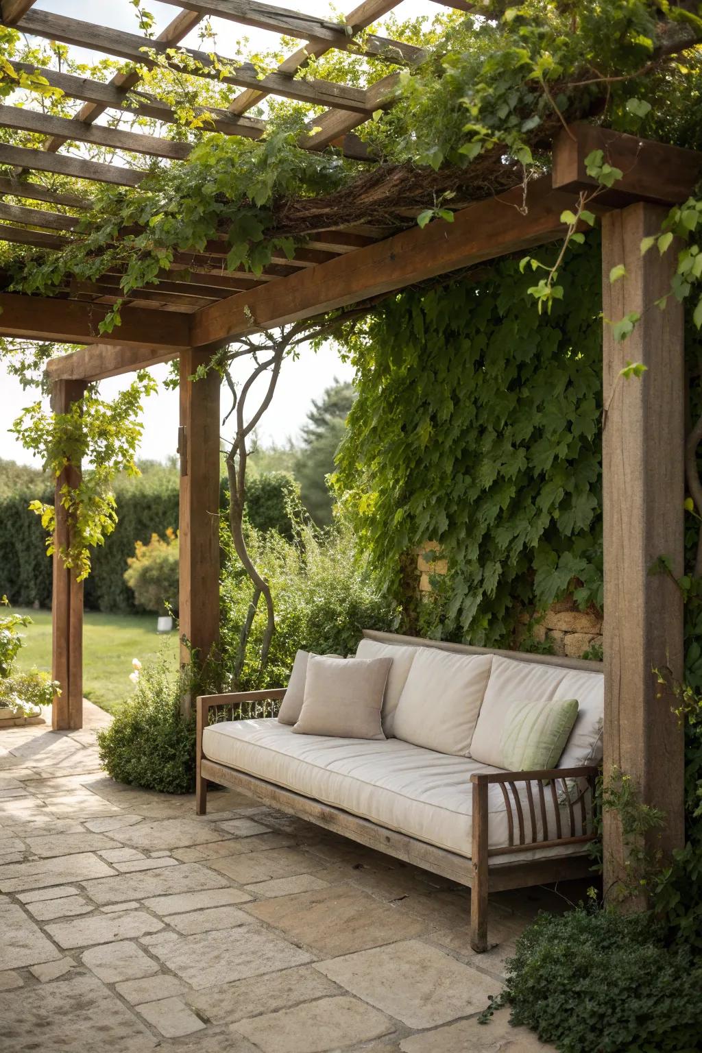 Add elegance and structure with a beautiful pergola.