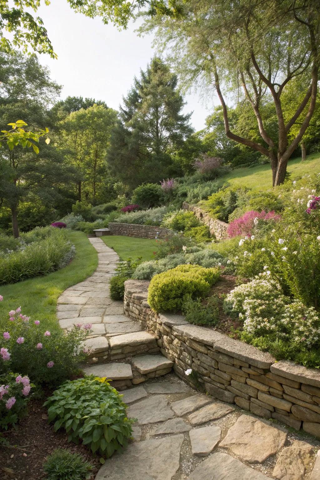 Natural stone lends a classic and enduring appeal to your garden design.