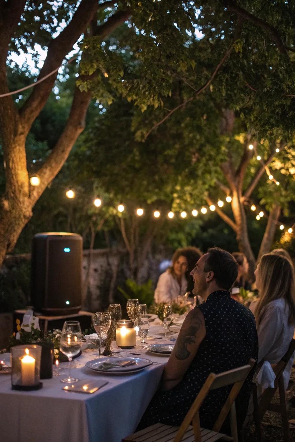 Music sets the mood and enhances the overall dining experience.