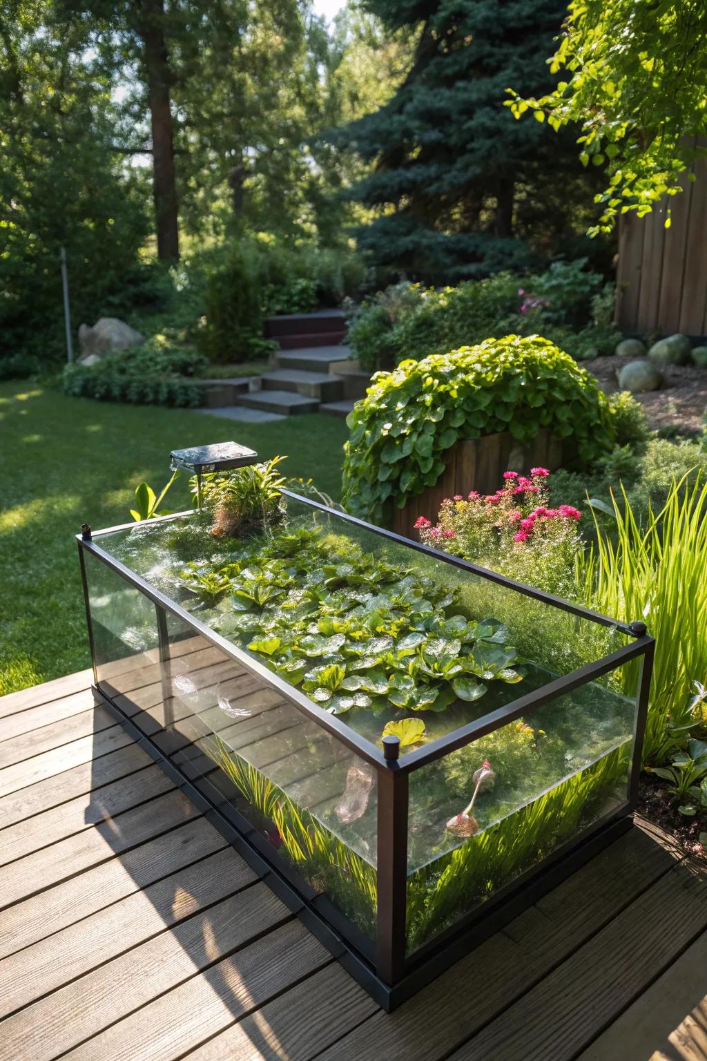 Add floating gardens for dynamic greenery.