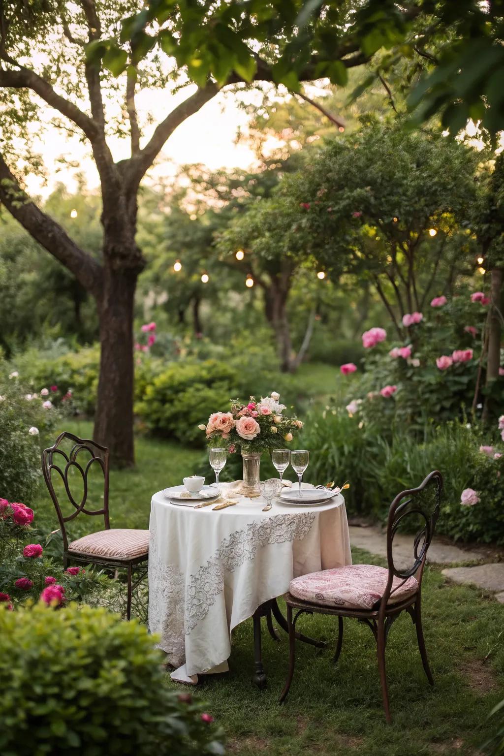 Bistro tables create intimate dining experiences.
