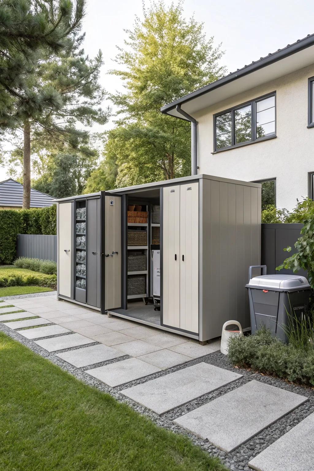 Modular units provide adaptable solutions for garbage storage.