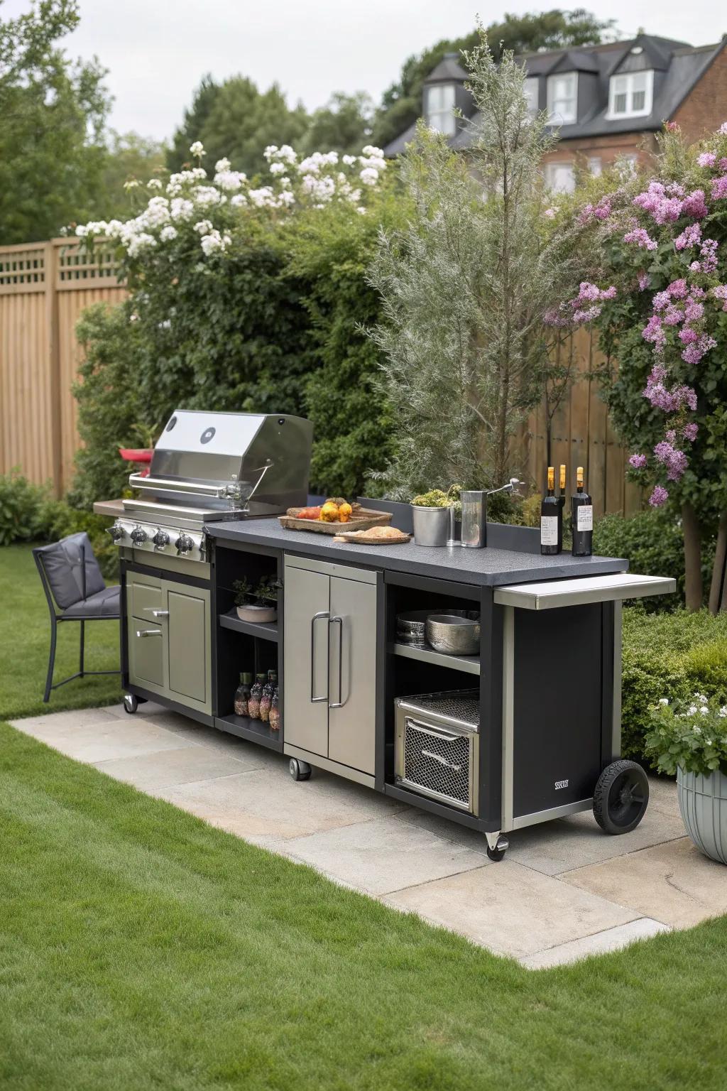 Embrace flexibility with a mobile kitchen solution.