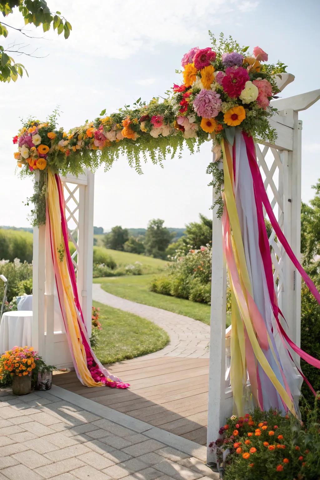 A festive entrance arch sets the tone for the celebration.