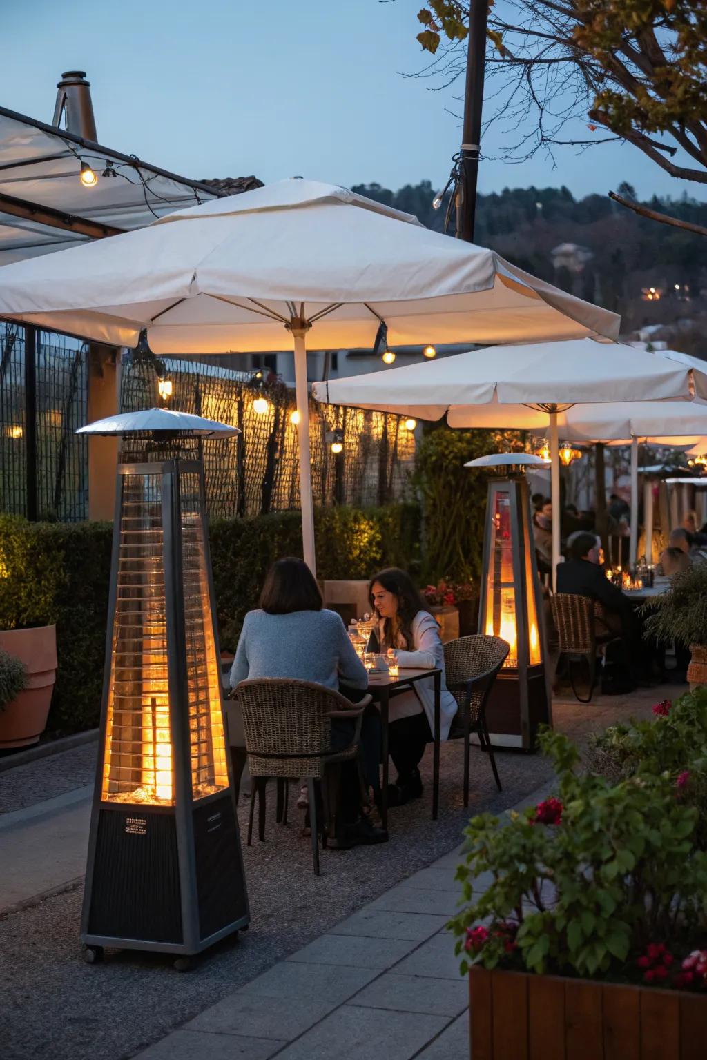 All-weather patios ensure comfort all year long.