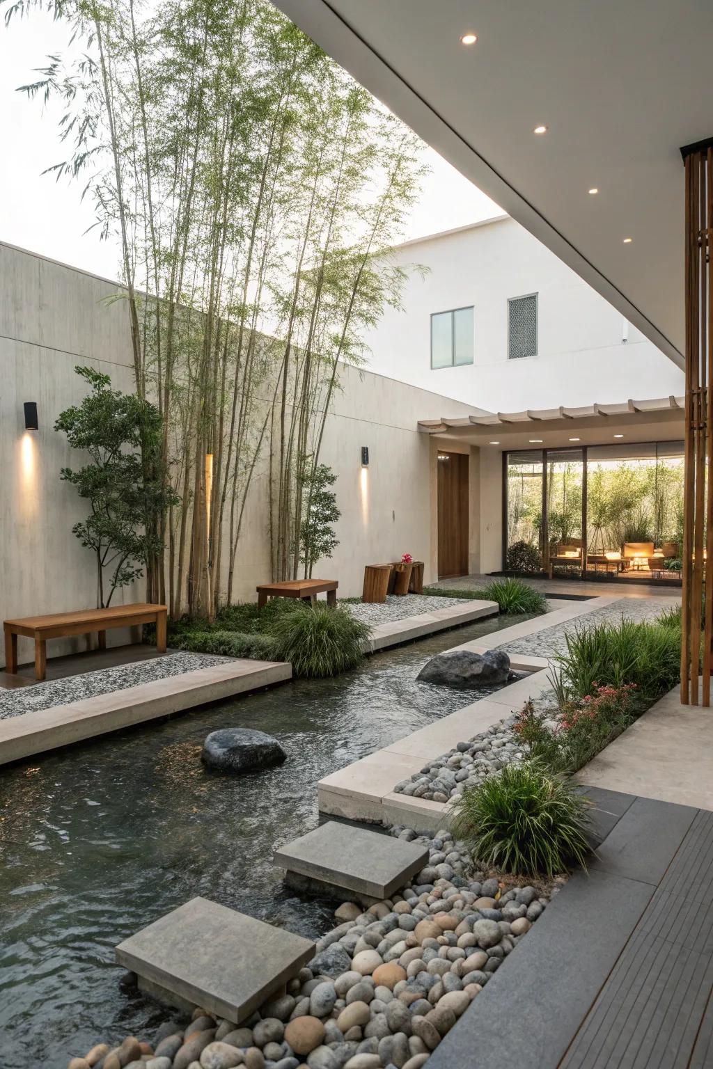 Zen retreat offers a serene space for relaxation and meditation.