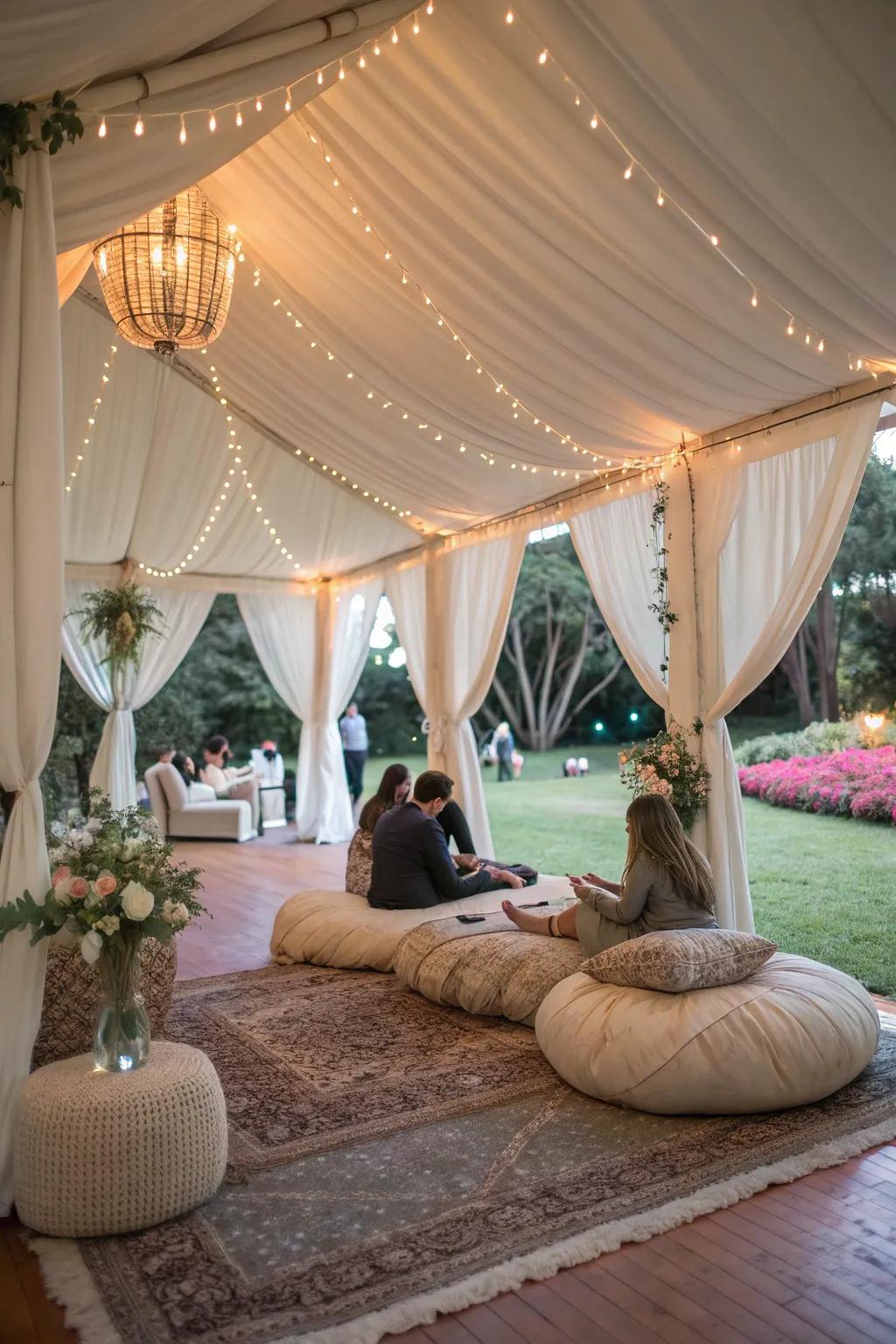 Cozy lounge areas for guest relaxation.
