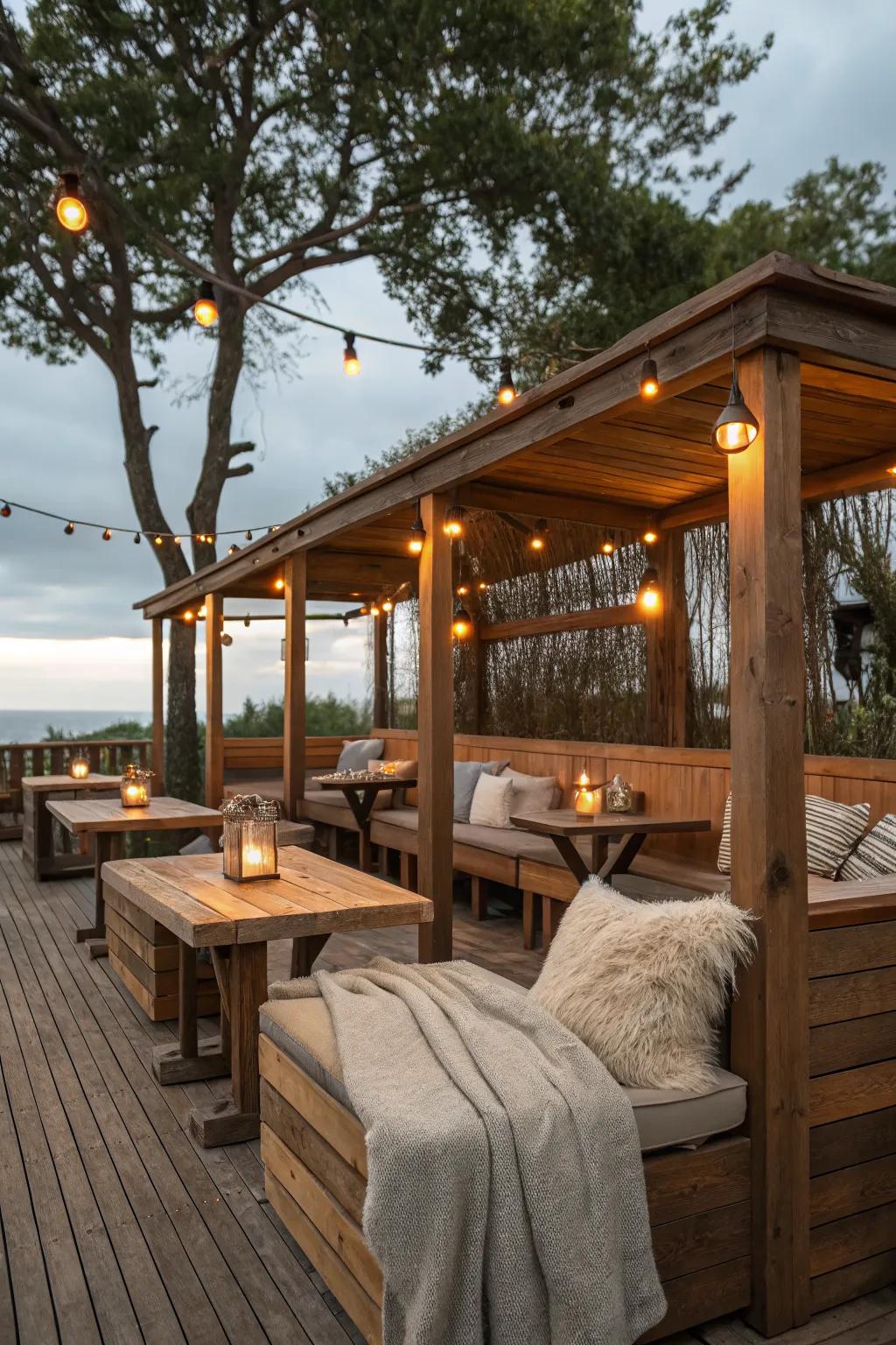 A cozy wood bar nook, perfect for intimate gatherings and quiet evenings.