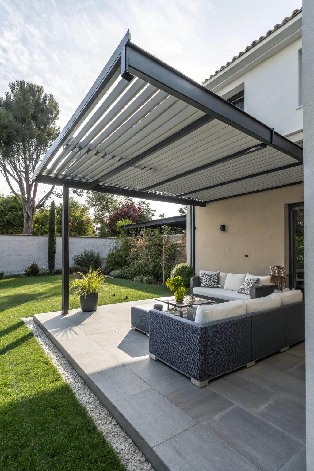 Aluminum awnings offer durability and low maintenance for your patio.